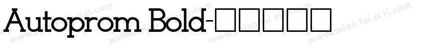 Autoprom Bold字体转换